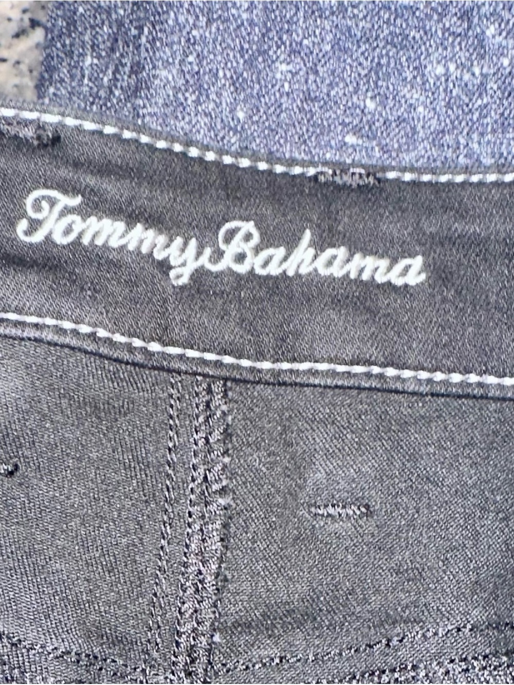Tommy Bahama Boracay Beach High-Rise Ankle Jeans Metallic Stripe Quiet Luxury - Picture 5 of 9